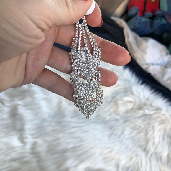 Cubic zirconia drop earrings - Picture 5 of 6